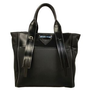 Prada Ouverture Medium Handbag Nylon Leather